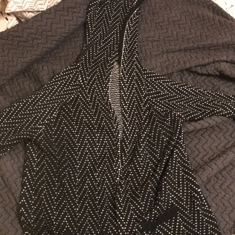 Black and White hooded sweater